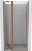 Mexen Mist porta doccia a battente 80 cm, trasparente, rame spazzolato - 8A4-080-000-65-00