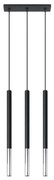 Sollux SL.0886 - Lampadario a sospensione con filo MOSAIC 3xG9/12W/230V nero/cromo