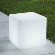 Lindby lampada LED da esterno a batteria Cubara, RGB, cubo, plastica