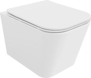 Mexen Teo vaso wc Rimless con copriwater a chiusura rallentata slim, duroplast, bianco lucido - 30850600