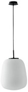 Lampadario Neoclassico Tolomeo nero paralume bianco E27 Ø39cm LUCE AMBIENTE DESIGN