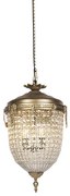 Lampadario Art Déco cristallo 40 cm oro - Cesar