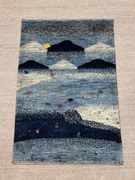 Loribaft Tappeto 60x90 Blu (Iran) Annodato A Mano