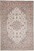 Kashan Tappeto 360x240 Beige (Iran) Annodato A Mano