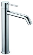Rubinetto per lavabo getto laminare cristallino TAYRONA cromato lucido HUBER H 28.7 cm