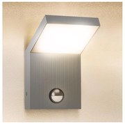 Brilagi - Lampada da parete a LED per esterni con sensore RIANO LED/8W/230V argento