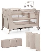 KINDERKRAFT - Culla da viaggio JOY 2 con accessori beige