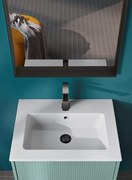 Mobile bagno con lavabo L 59.5 x H 50 x P 45.5 cm verde per vasca centrale Niwa