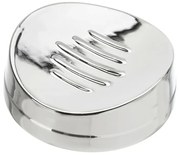 Portasapone In Ceramica Effetto Cromato Da Appoggio Krom