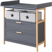 Cassettiera bassa per bambini antracite 87x75 cm Berlin - Roba