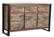 Credenza DKD Home Decor Naturale Nero Metallo Acacia (140 x 40 x 85 cm)