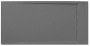 Piatto doccia SENSEA in resina Neo antracite L 80 x L 160 x H 3 cm opaco effetto pietra