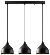 Lampadario nero con paralume in metallo Tattoo – Opviq lights