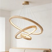 Brilagi - Lampadario LED sospeso su cavo UMEA WOOD, 45W, 230V, Ø 60 cm, in legno