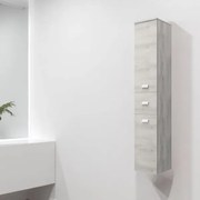 Colonna singola sospesa a 2 ante e 1 cassetto 182H Quercia Bianco