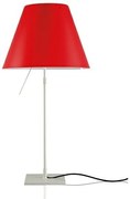 Luceplan - Costanza Lampada da Tavolo con Dimmer Alu/Primary Red Luceplan