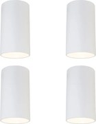 Set di 4 faretti moderni da superficie bianchi 5,5 cm GU10 50 mm - Tuba