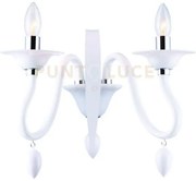 Applique a parete classica estefan bianca 2 luci attacco e14 39x23x...