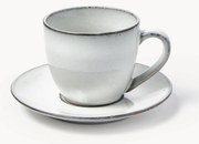 Tazza da caffè fatta a mano con piattino Nordic Sand