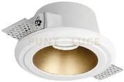Gfa645- faretto da incasso d.7,7-12cm in gesso rame giallo lucido 1...
