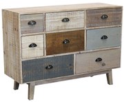 COLORWOOD - cassettiera otto cassetti in legno colorato da 125 cm