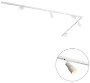 Sistema di illuminazione a binario moderno con 5 faretti bianco 1-Fase - Iconic Kohua
