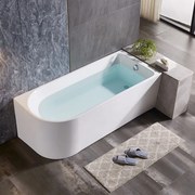 Vasca da bagno angolare lato sinistro 75x170 cm scarico incluso Corinne