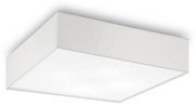 Plafoniera Moderna Ritz Tessuto Bianco 4 Luci E27 D60Cm