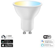 Faretto Led Smart GU10 6W WiFi CCT luce regolabile e dimmerabile Aigostar