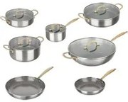 Batteria pentole 12 pezzi Tri - Ply Gold triplo strato