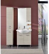 Mobile sottolavabo e lavabo Rimini larice L 70 x H 80 x P 33.5 cm 1 vasca, 2 ante