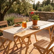 LUDICRUS - tavolo da giardino pieghevole salvaspazio in legno