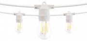 Catenaria da 10m con 10 Portalampada E27 Bianco Colore del corpo Bianco