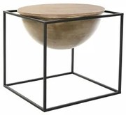 Tavolo aggiuntivo DKD Home Decor Marrone Nero Legno Metallo 64 x 64 x 62,5 cm