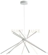 Sospensione led shanghai bianca 56w 6560lm 3000k 113x51,5x160cm led...