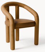 Sedia con braccioli in velluto Calan