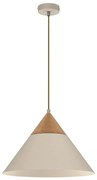 Lampadario a sospensione con filo SINGLE 1xE27/15W/230V beige/faggio