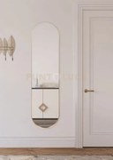 Britta specchio da parete con cornice sporgente con ganci x install...