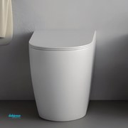 Nic Design "Pin" Wc Da Terra Filo Muro Senza Brida Bianco Lucido