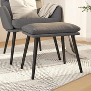 Poggiapiedi Grigio Chiaro 45x29,5x35 Cm İn Tessuto /