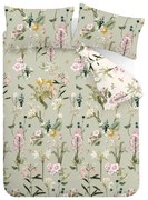 Biancheria da letto verde chiaro in cotone per letto singolo 135x200 cm Exotic Floral – RHS