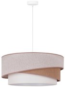 Duolla - Lampadario a sospensione con filo KOBO 1xE27/15W/230V diametro 45 cm beige/marrone/bianco