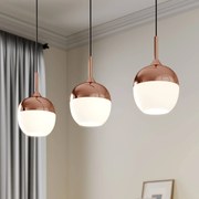 Lindby Rangina lampada a sospensione, rame, 3 luci