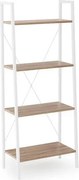 Scaffale Narvik REG2 in bianco - 60 x L32 x H148 cm