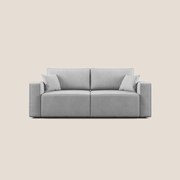 Morfeo divano con sedute estraibili in morbido tessuto impermeabile T02 grigio chiaro