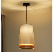 Duolla - Lampadario a sospensione con filo BELL SHINY 1xE27/15W/230V diametro 25 cm bianco/rame