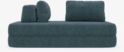 Rift divano letto matrimoniale 2 posti e 3 posti con schienali mobili - materasso alto 24 cm e memory foam in tessuto smacchiabile T31