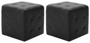 Pouf 2 Pz Nero 30x30x30 Cm İn Similpelle /