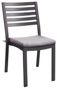 DEXTER - sedia da giardino in alluminio impilabile con cuscino