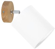 Spot-Light 56744174 - Applique da parete APRILLIA 1xE27/25W/230V rovere bianco